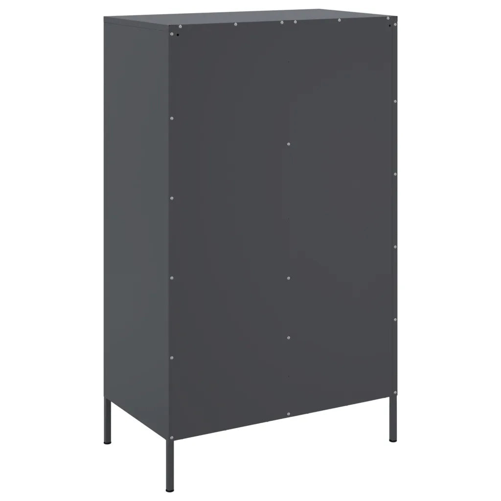 Credenza | Madia | Buffet da pranzo | Armadio da pranzo Antracite 68x39x113 cm in Acciaio