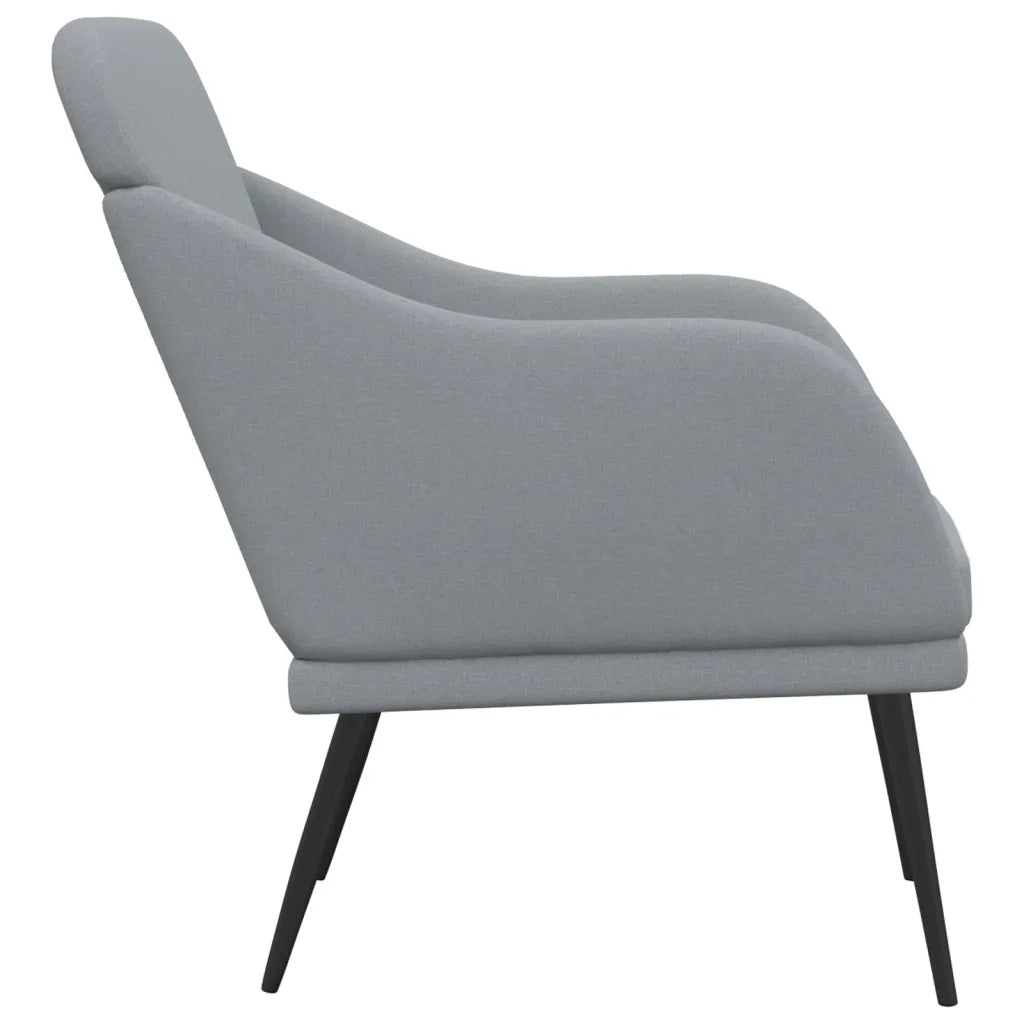 Poltrona Grigio Chiaro 63x76x80 cm in Tessuto 351474