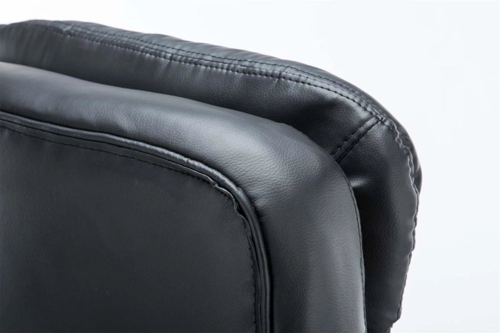Sedia ufficio XXL Vancouver in similpelle nero