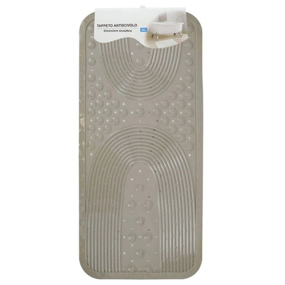 Trade Shop - Tappeto Antiscivolo Per Vasca Da Bagno Doccia Tortora 42x90cm Rettangolare 87554 -