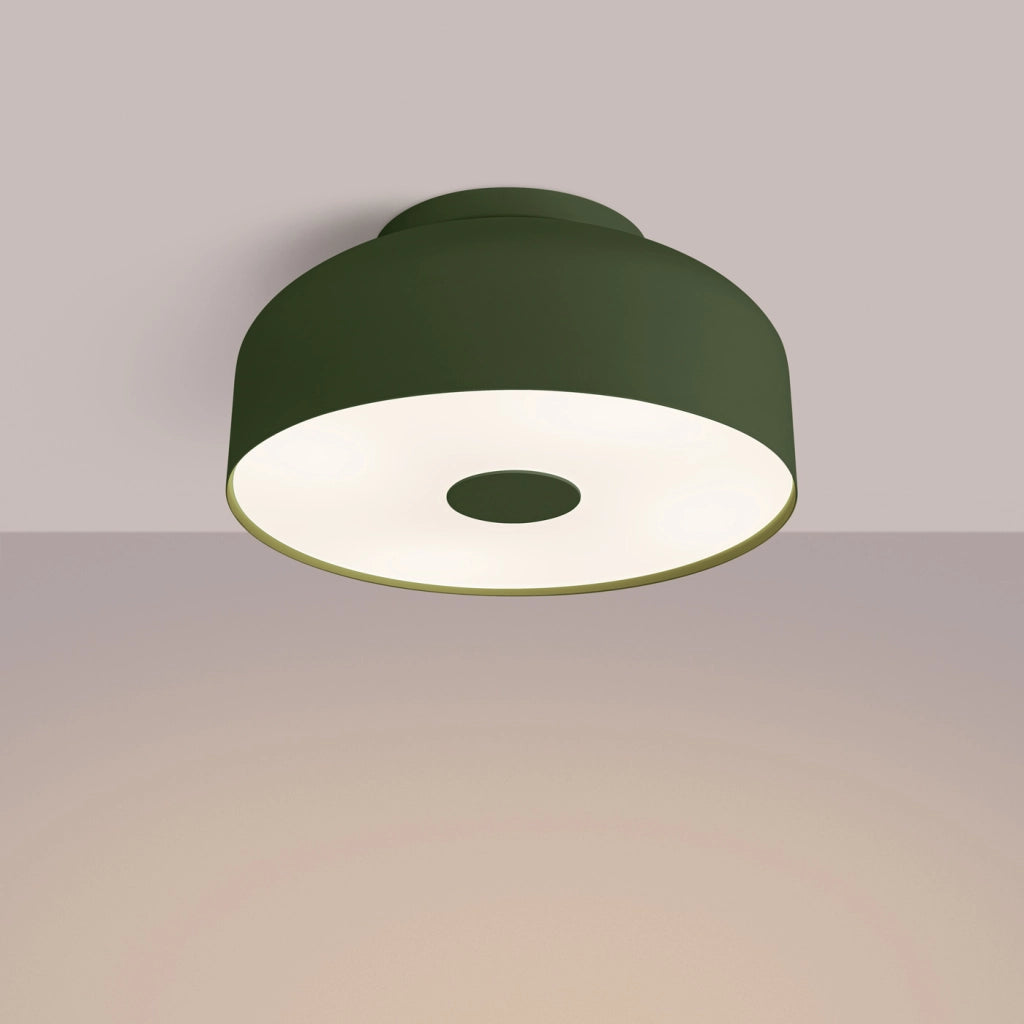 Lampada da soffitto OMIQ Crimson 4x15W E27 LED verde oliva moderna rotonda