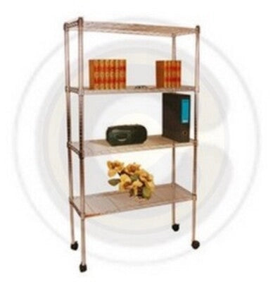 SCAFFALE AMERICA IN ACCIAIO CROMATO 4P CM.45X45XH170