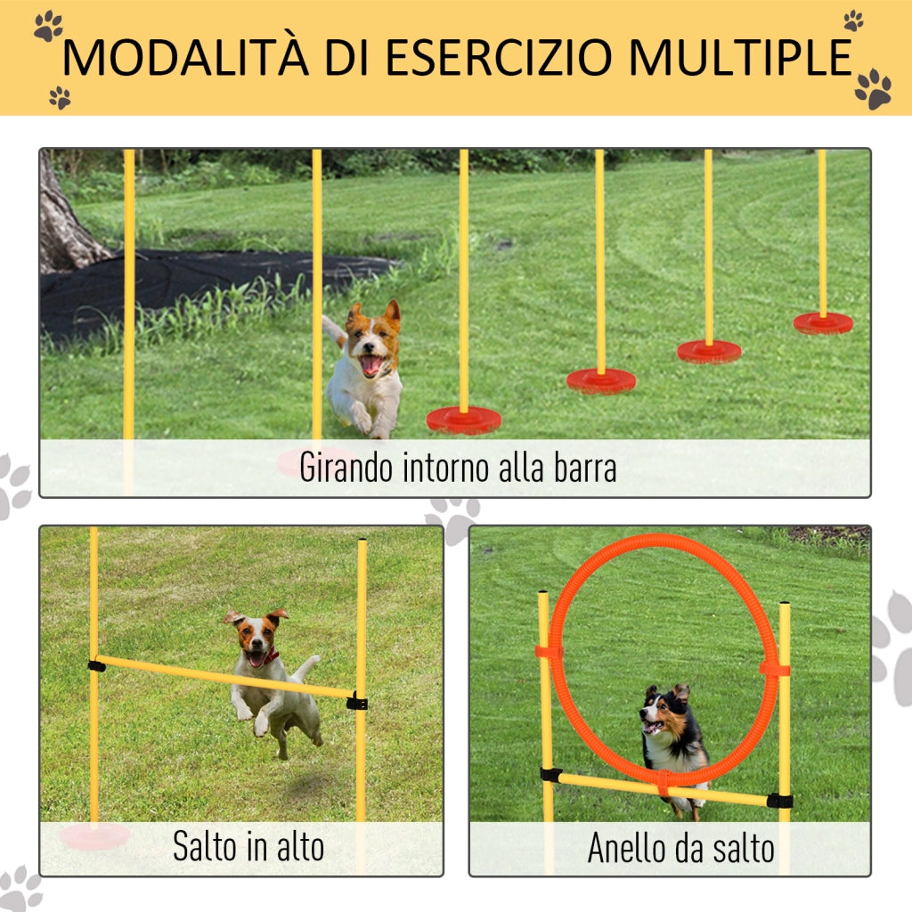 Set Agility Dog con 3 Esercizi ¨C zephmum ¨C Giallo e Rosso, 2.5 kg