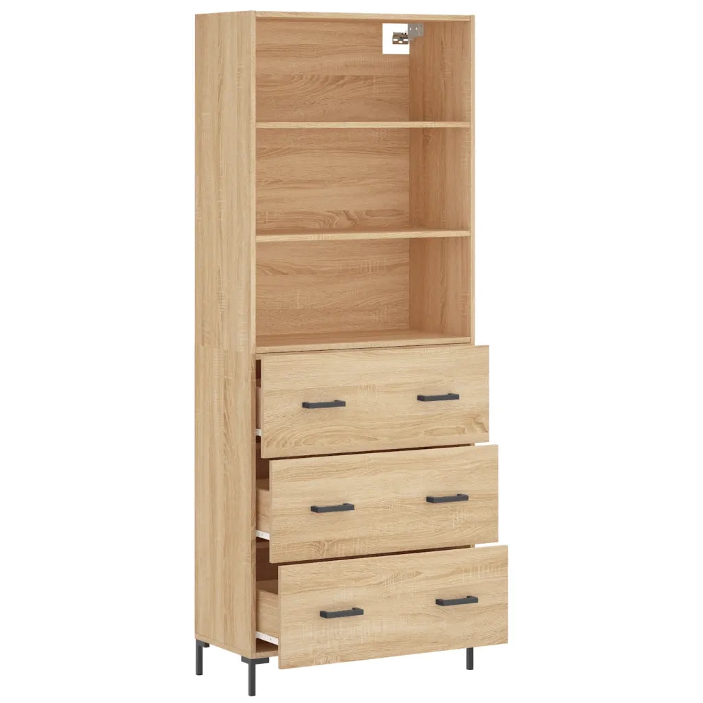 Credenza Rovere Sonoma 69,5x34x180 cm in Legno Multistrato 3189384