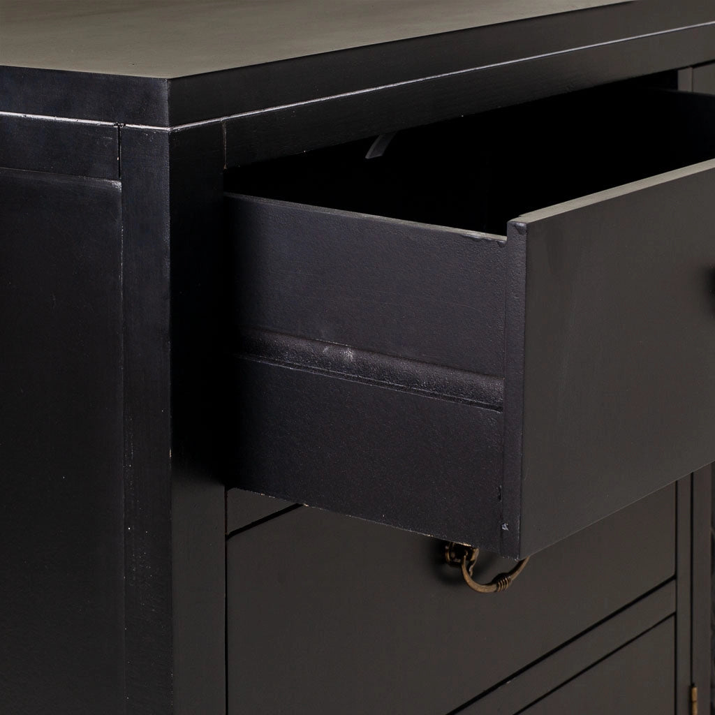 Credenza in legno nero 106x36x73