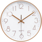 Orologio da Parete Moderno Ronde in Roségoud Stille con Batteria, 25cm