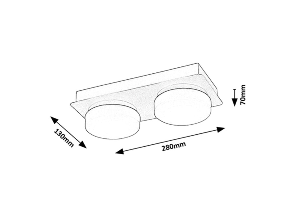 Plafoniera/applique LED 11W 4000K nero opaco Attichus Rabalux