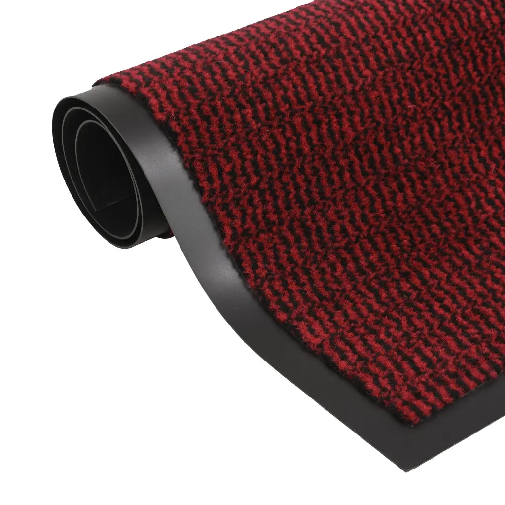 Tappeti Antipolvere 2 pz Rettangolari Trapuntati 90x150cm Rossi 3051615