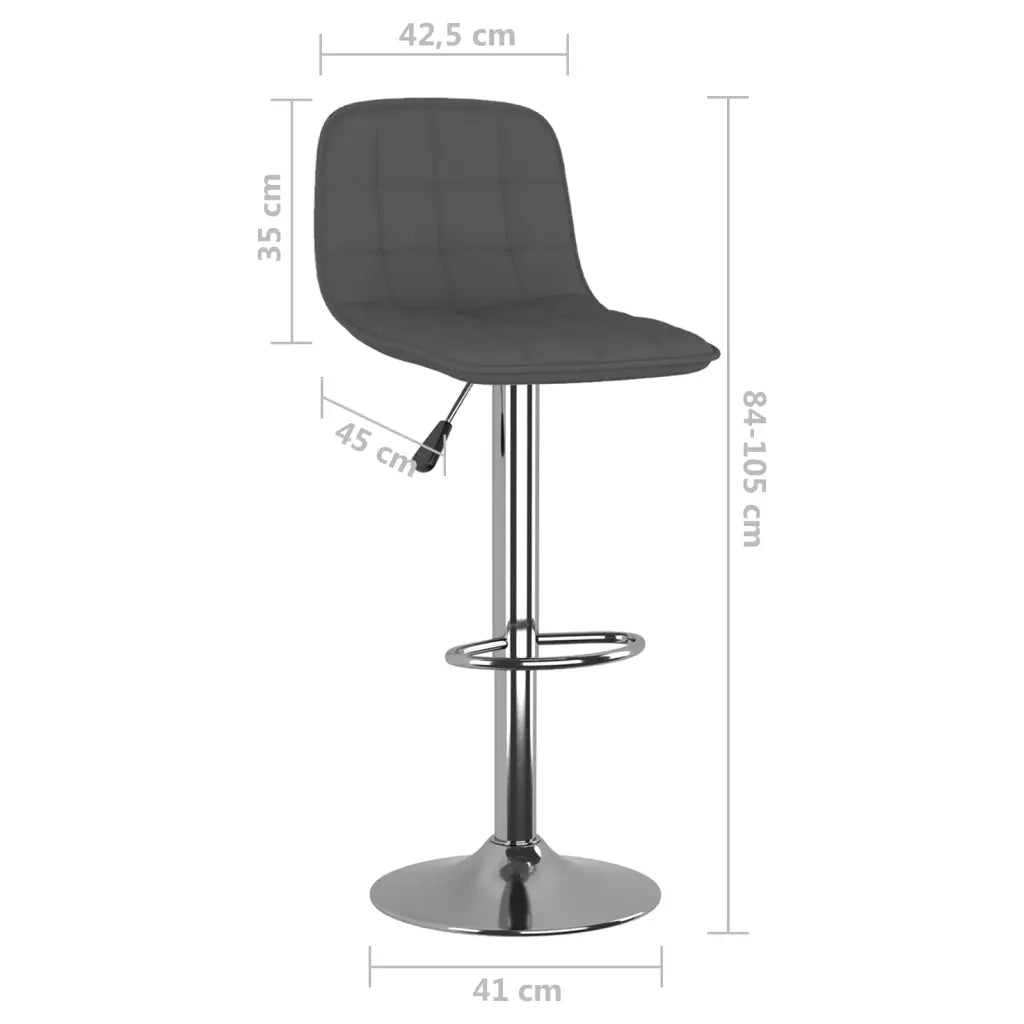 Sgabelli da Bar 2 pz Grigio Scuro in Tessuto 333946