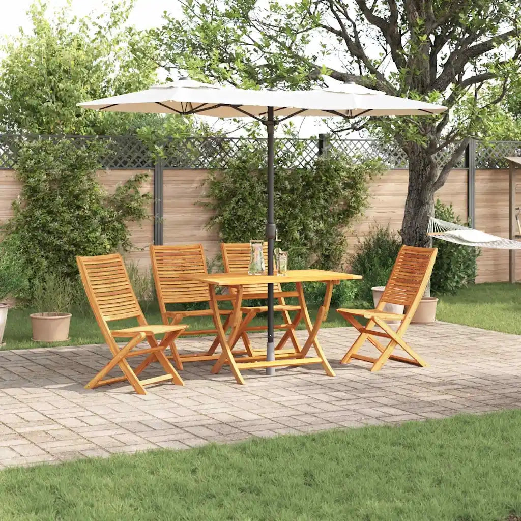 vidaXL Set da Pranzo per Giardino 5 pcs Marrone