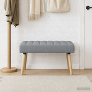 Panchina trapuntata a canale Grigio Chiaro 80 x 40 x 46 cm 42038473