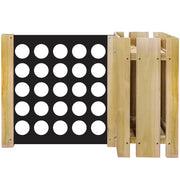 FIORIERA-WOOD COMPOSIZIONE - Porta vasi con divisorio staccionata modulabile - 150x100cm - in Legno e PVC Modello: Fori Medi