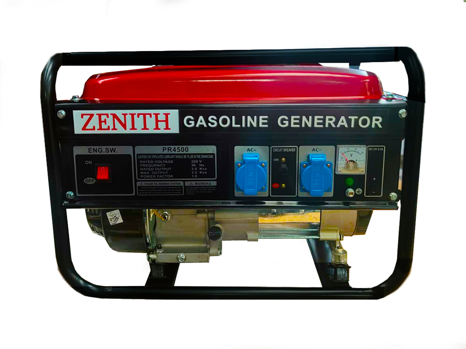 Generatore di Corrente  2,2kW  con Motore a Benzina 4 Tempi 2 prese 230V 7.0 PS Avviamento a Strappo