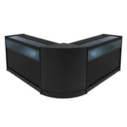 Set Banconi Negozio Iris LED B1200 CM60 Nero con Vetrina e Serratura