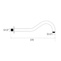 Braccio doccia a sbalzo cm 35