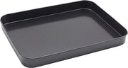 Piatto da caffè, da colazione, da decorazione, rettangolare, 25 x 19 x 2,5 cm, in acciaio inossidabile nero