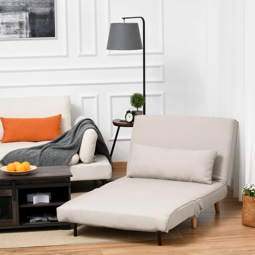 Poltrona Letto Reclinabile 3 in 1 ¨C zephmum ¨C Beige 94x78x80 cm