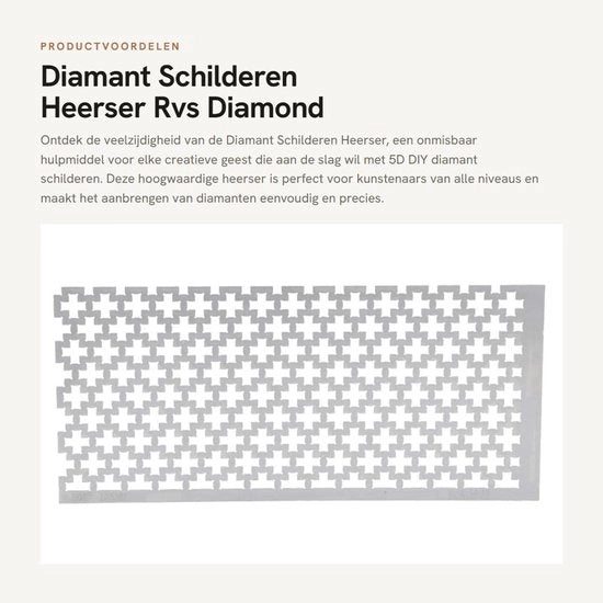 Kit di pittura a diamante RVS con pennello a seta - Tastiera di disegno - 5D DIY - Trattamento nanoceramico - Superficie liscia