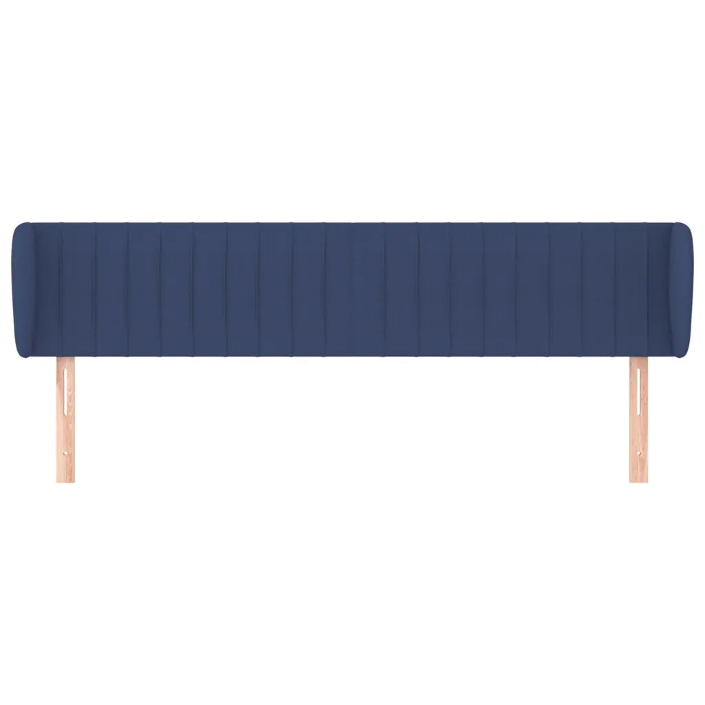 Testiera ad Orecchio-Testata con Orecchie Blu 163x23x78/88cm in Tessuto 709053