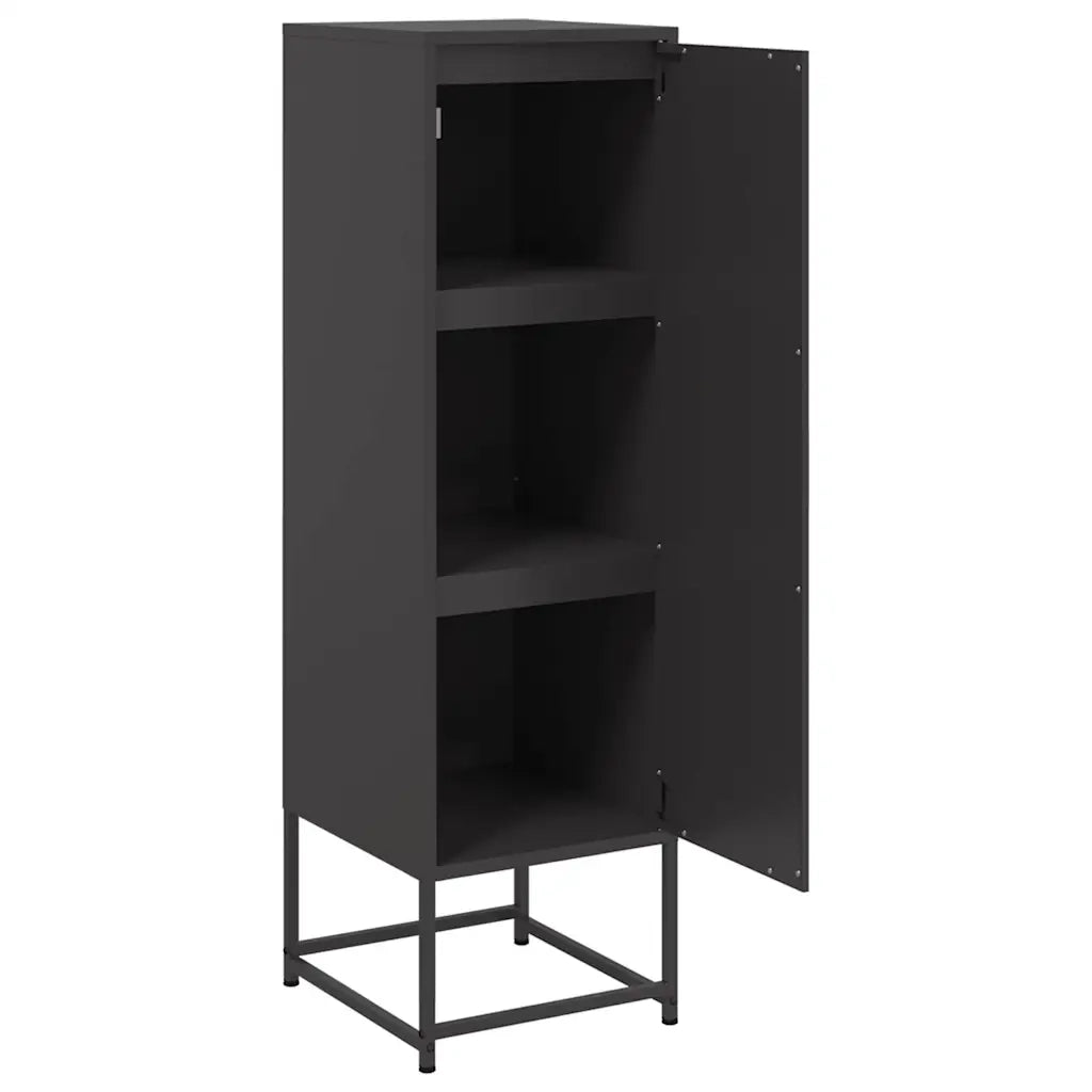 Credenza | Madia | Buffet da pranzo | Armadio da pranzo Nera 36x39x123 cm in Acciaio