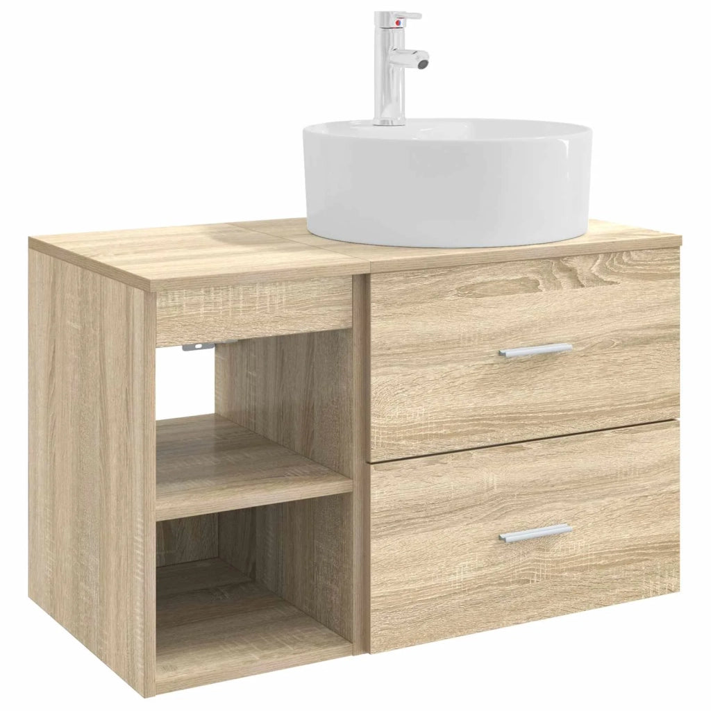 Set di mobili per il bagno 2 pcs Rovere Sonoma 3403906