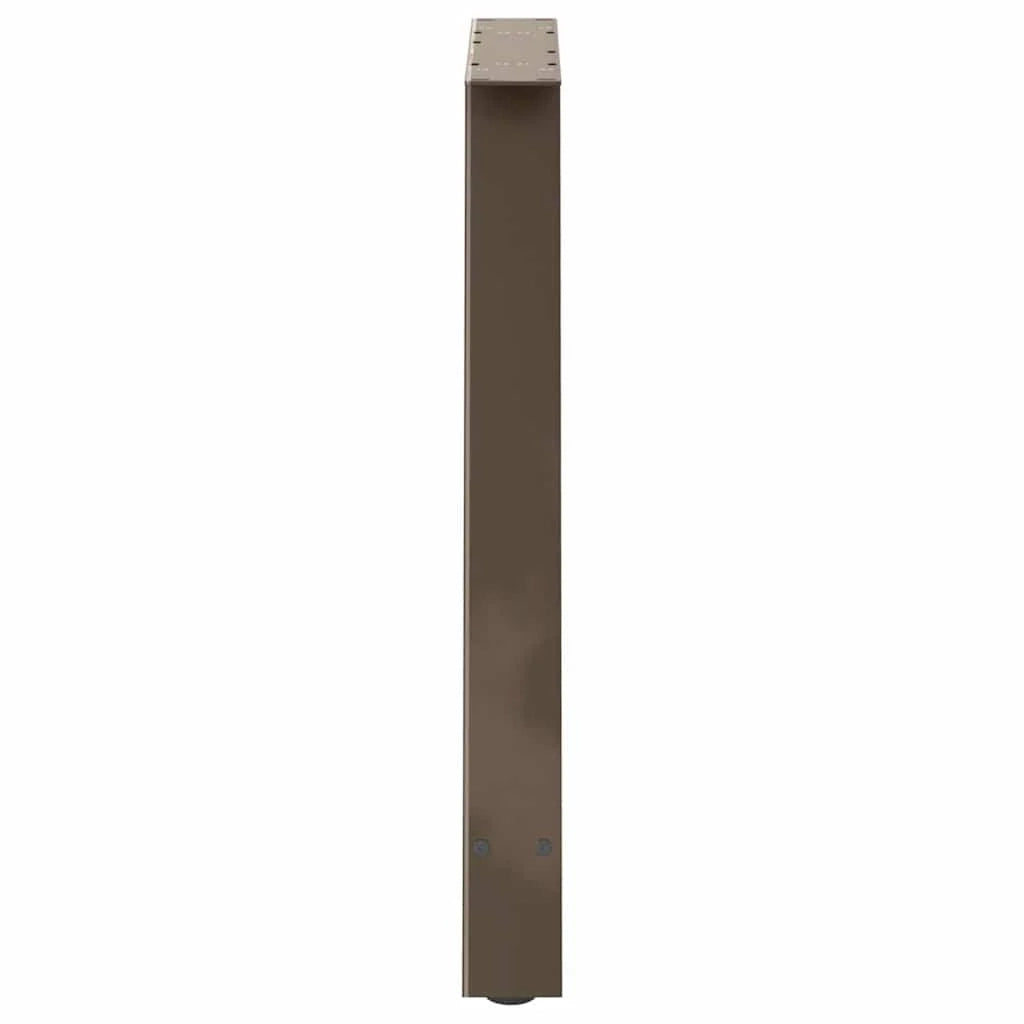 Set di 2 gambe per tavolo a forma di A regolabili 80 x 72-73 cm in acciaio verniciato a polvere nero 02_0057135