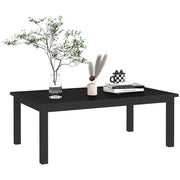 Tavolino rettangolare in alluminio per interno ed esterno ¨C zephmum ¨C nero 100x60x37 cm