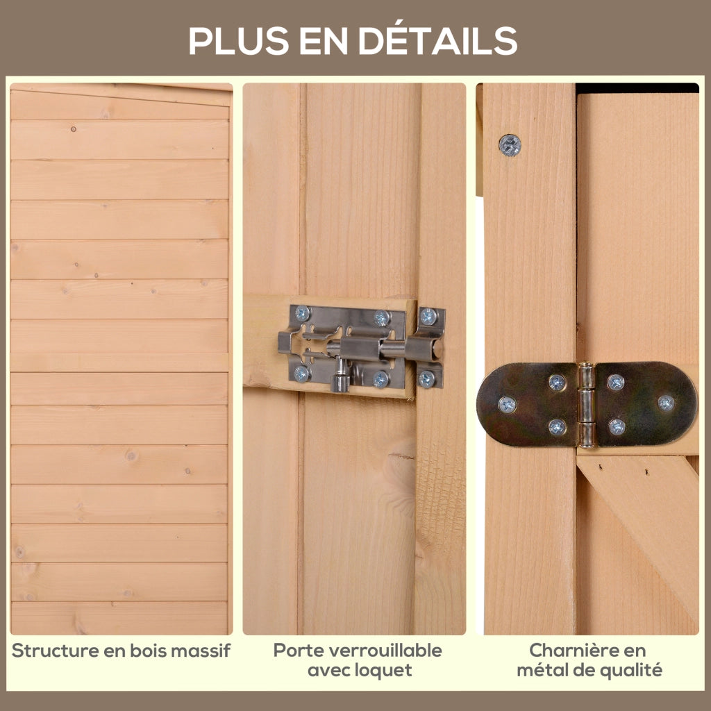 Armadio per Giardino ¨C zephmum ¨C Legno di Pino Impregnato Tetto Bitumato 75x56x115 cm