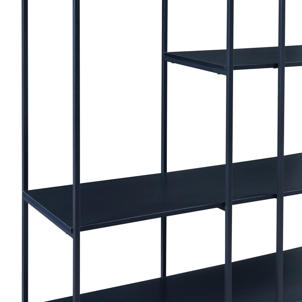 Scaffale dal design senza tempo per soggiorno/camera da letto mobile contenitore indipendente Rælingen 180 x 180 x 33 cm nero 03_0011152