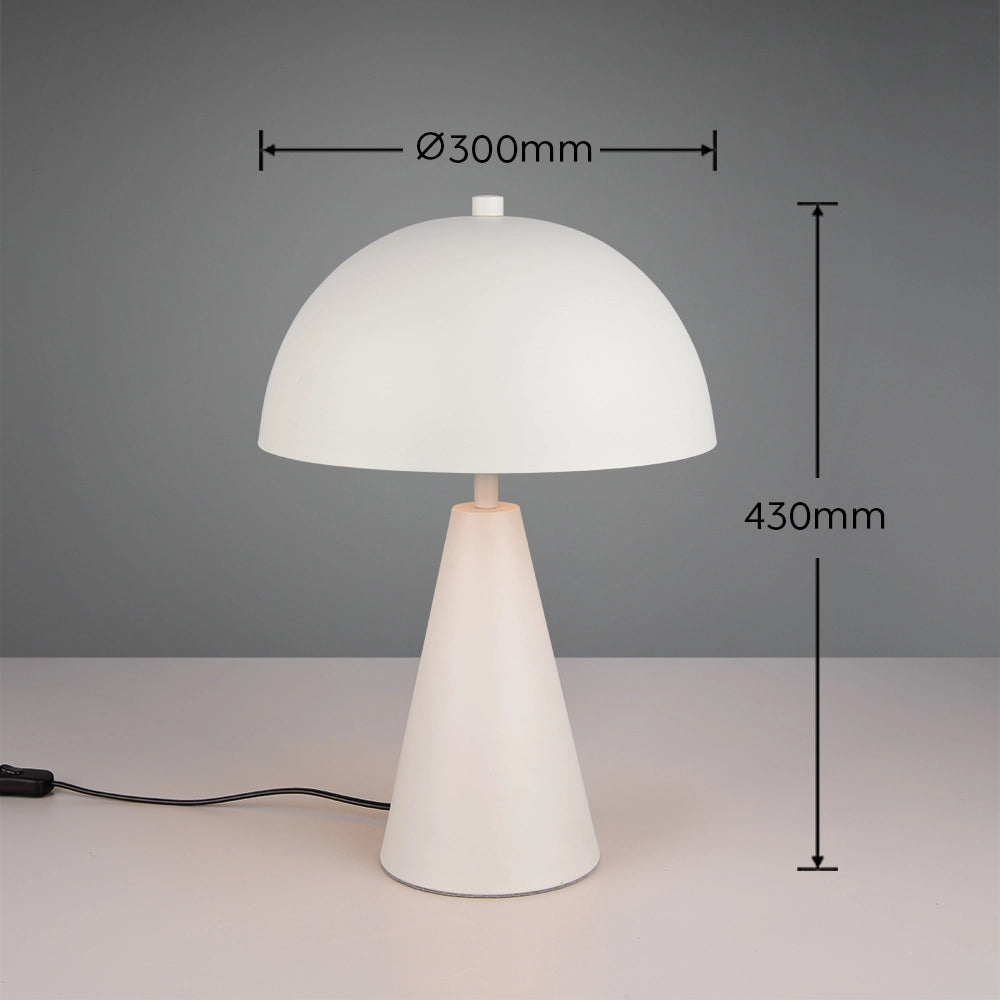 Lampada tavolo minimal grigia fungo E27 40W ALFIE Trio