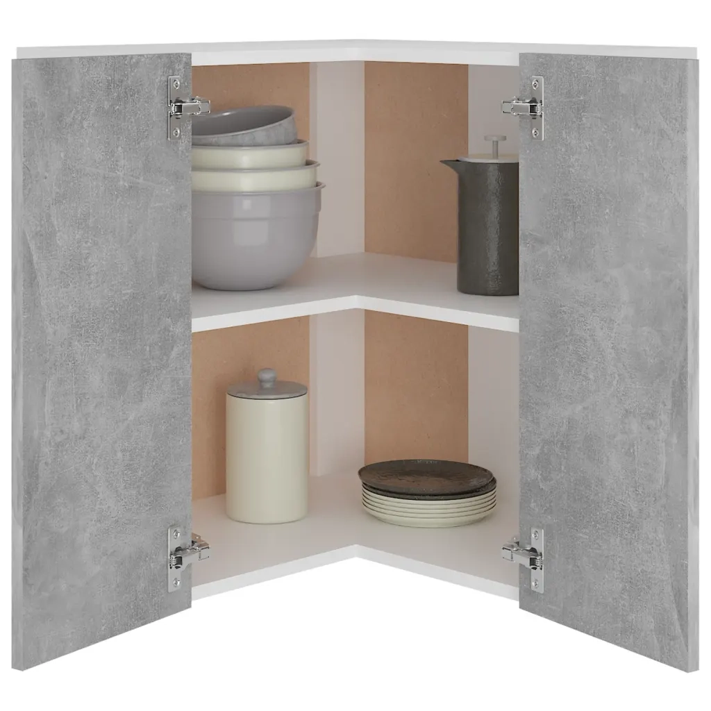 Pensile Angolare “Lyon” Grigio Cemento 57x57x60cm 806394