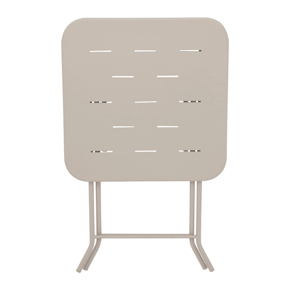Set da Esterno Pieghevole in Acciaio Beige