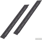 Ventilatore a griglia 300x50mm - 2 pezzi - Alluminio - Nero - Montaggio semplice - Miglioramento della circolazione dell'aria - Griglia di scarico
