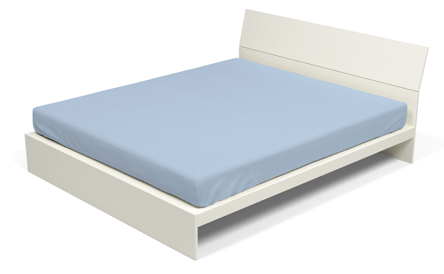 Lenzuolo Sotto con Angoli ed Elastico Tinta Unita Azzurro Singolo