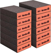 Set di Schiume abrasive Premium da 12 pezzi con 100 grani per uso nat e asciutto, schiume abrasive riciclabili per legno, plastica, gesso e metallo.
