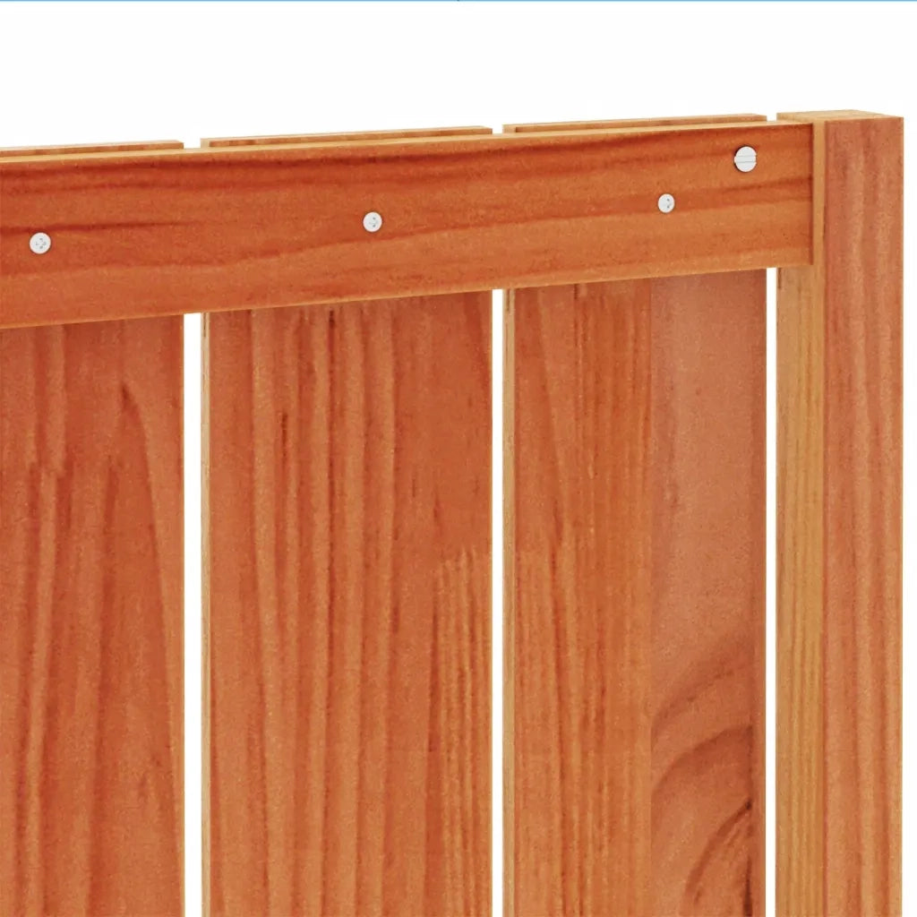 Testiera | Testata Marrone Cera 135 cm in Legno Massello di Pino