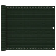 Paravento per balcone protezione privacy schermo privacy 75 x 300 cm HDPE verde scuro 02_0010437