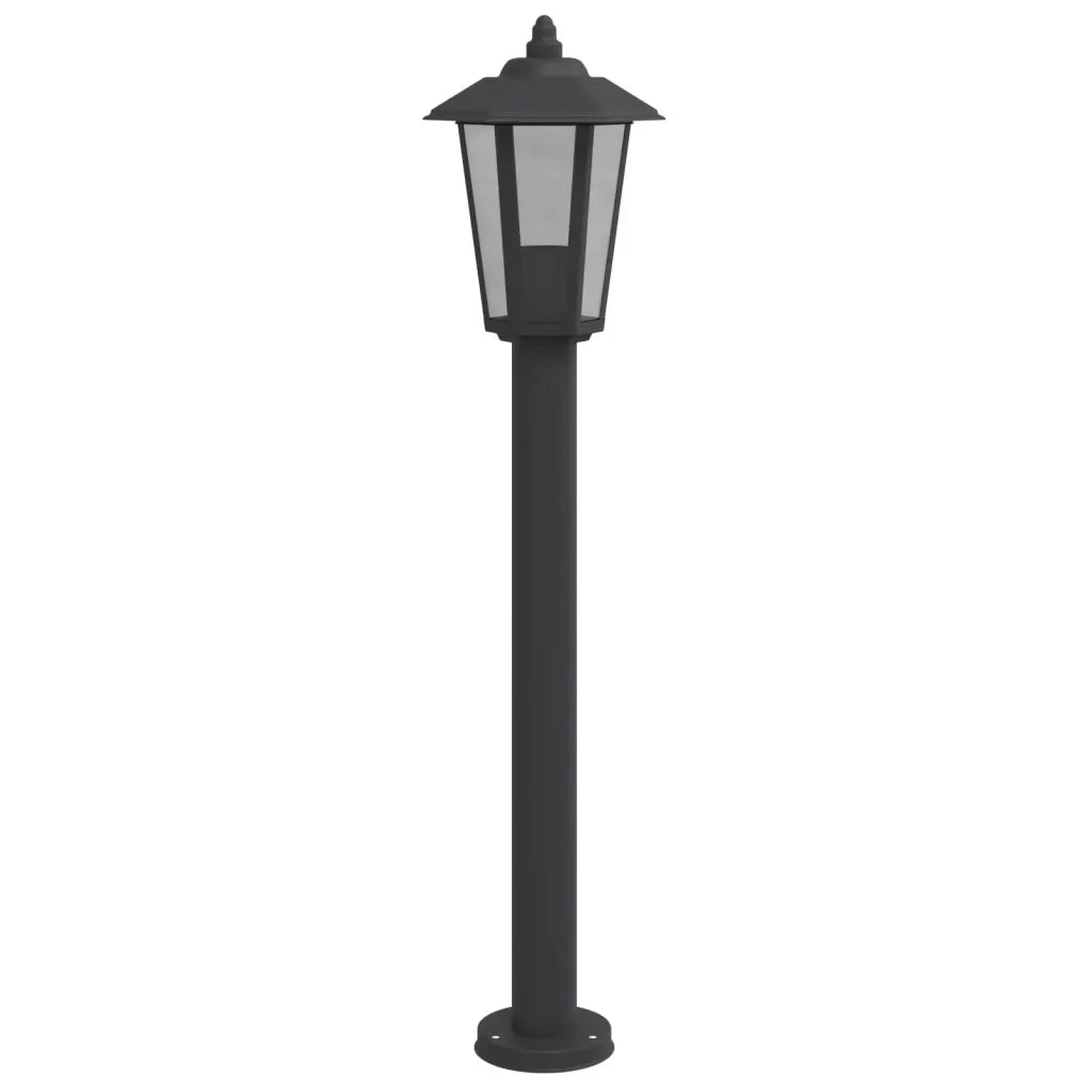 Lampade da Terra per Esterni 3 pz Nere 80 cm in Acciaio Inox 4006386