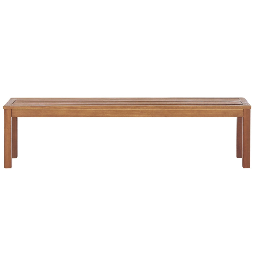 Set da Pranzo da Giardino con Tavolo e 2 Panche per 6 Persone in Legno di Eucalipto Naturale