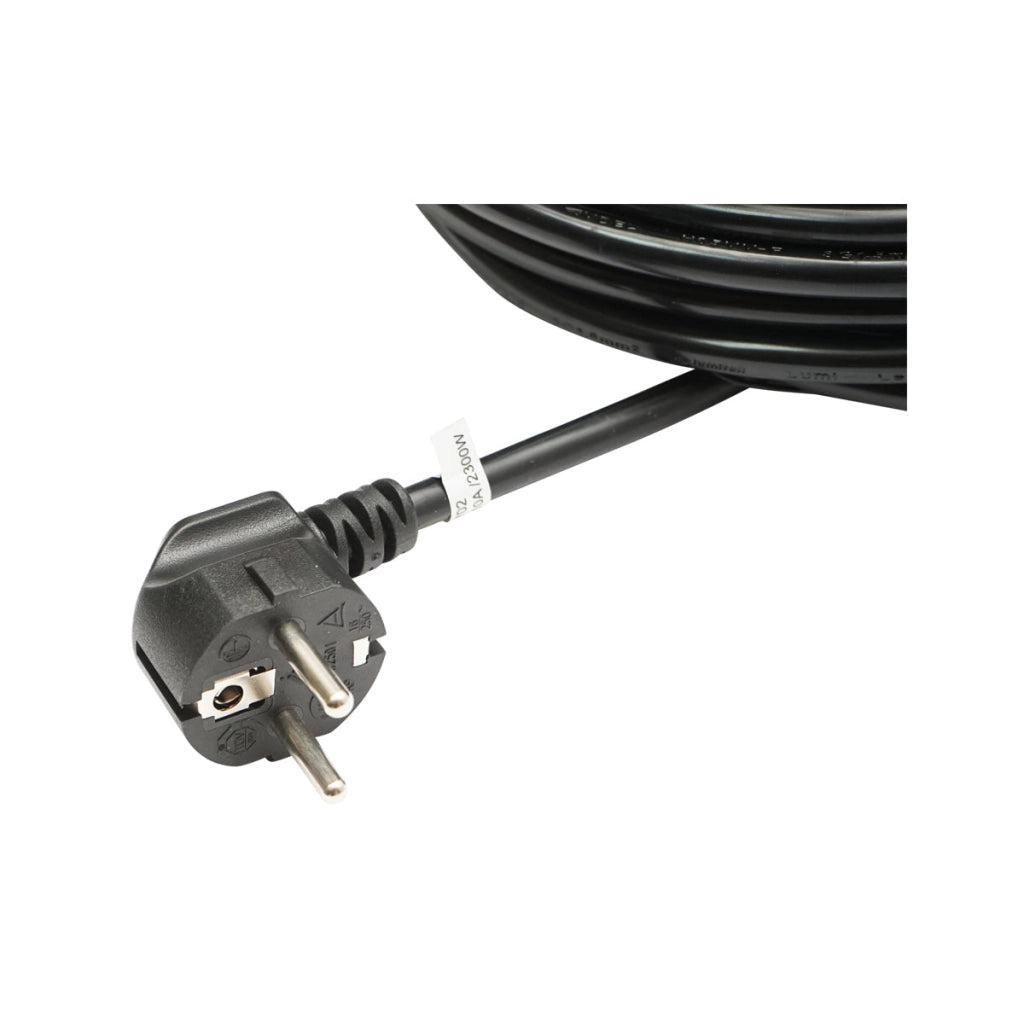 Prolunga da giardino 50m con presa Schuko e spina 3x1,5mm nera 16A, 220V-250V Breckner Germany