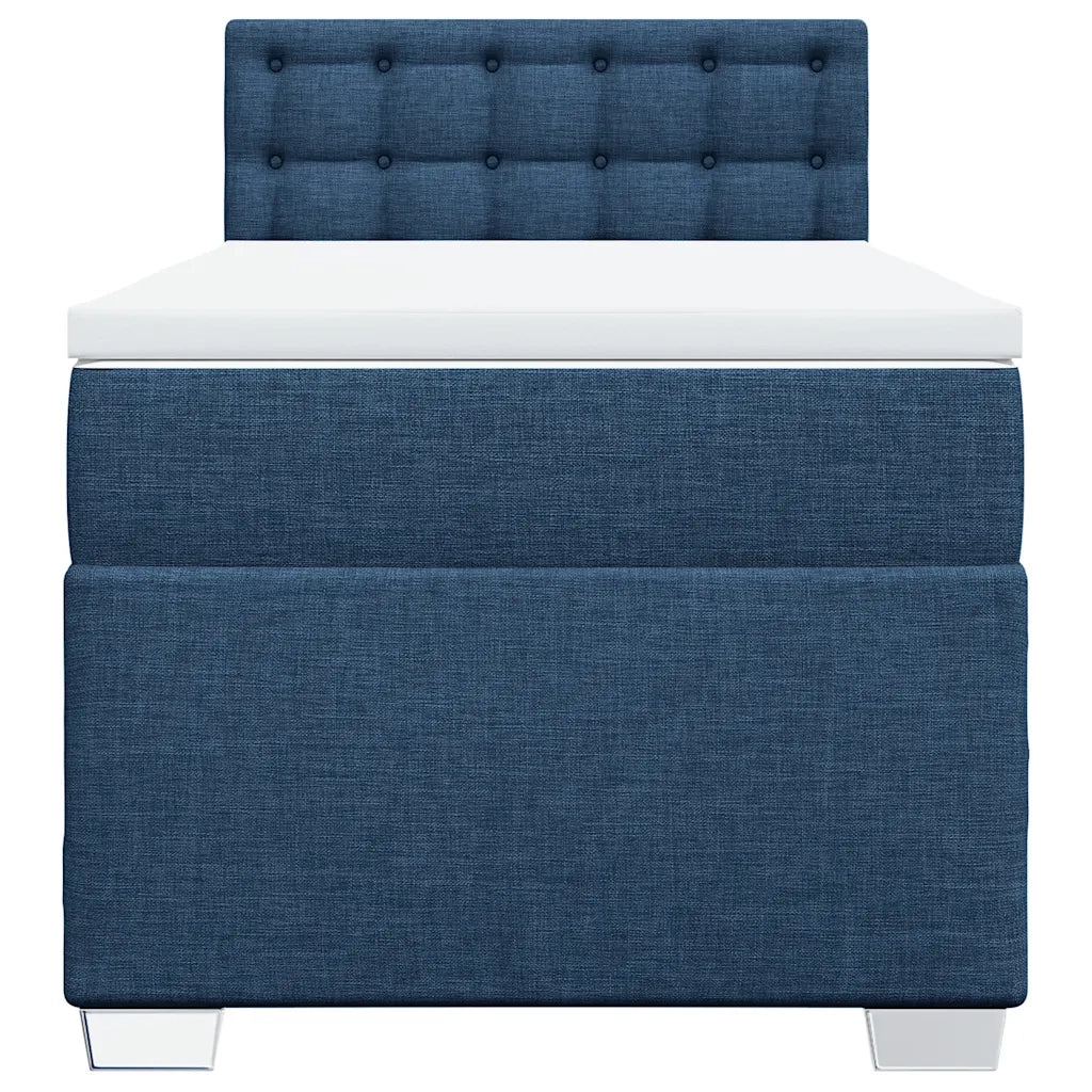 Giroletto a Molle con Materasso Blu 100x200 cm in Tessuto