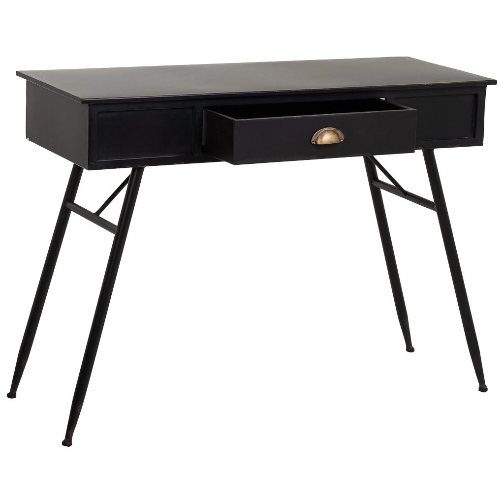 Mobile da ingresso in metallo nero 100x40x75h