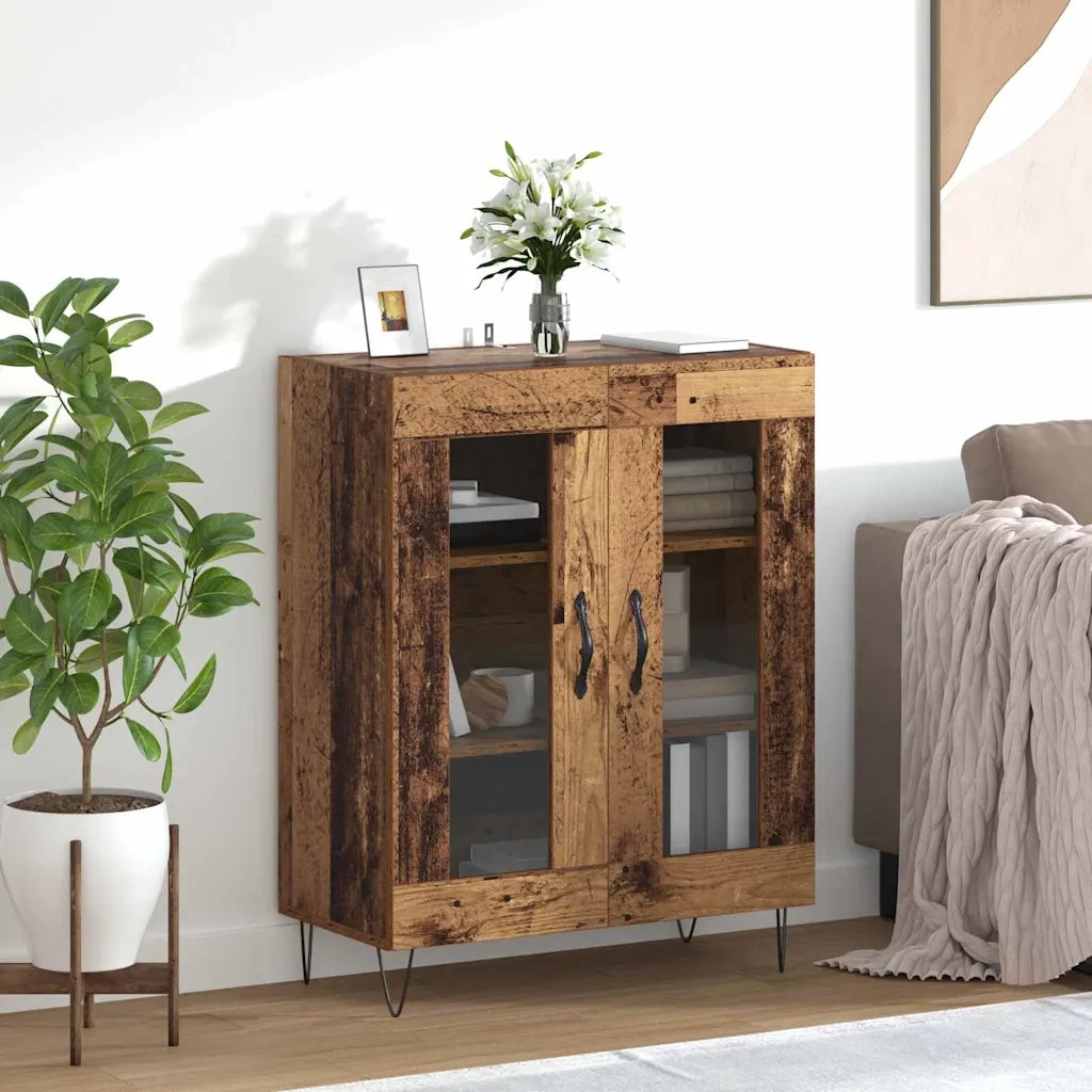 Credenza-Buffet-Armadio da cucina Legno vecchio 69,5 x 34 x 90 cm Legno multistrato 291070