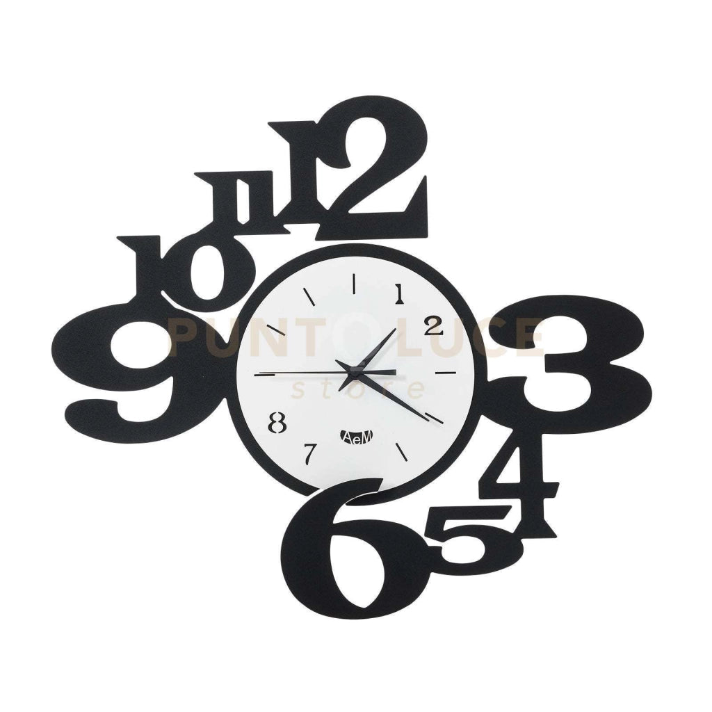Orologio da parete di design a chiasmo King Nero e Bianco