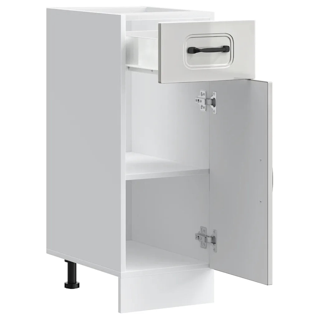 Base da Cucina Kalmar Bianco Lucido in Legno Multistrato