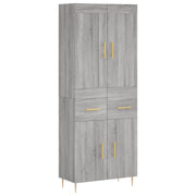 Credenza | Madia | Buffet da pranzo | Armadio da pranzo Grigio Sonoma 69,5x34x180 cm in Legno Multistrato