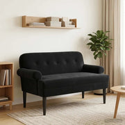 Loveseat con bottoni imbottiti Nero 120 x 66 x 78 cm 42041834