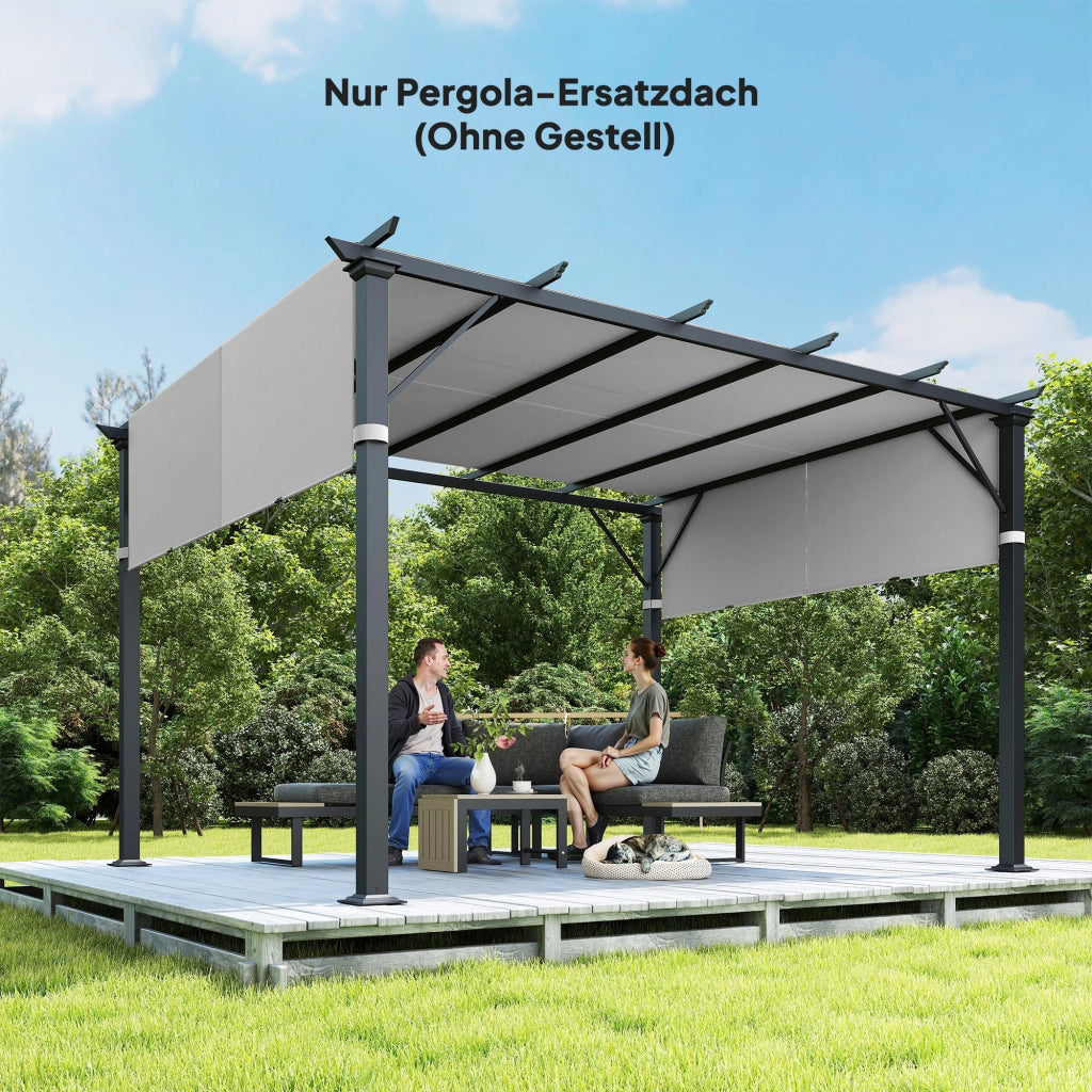 Tenda da sole per pergola con protezione UV ¨C zephmum ¨C Grigio chiaro 300x300 cm