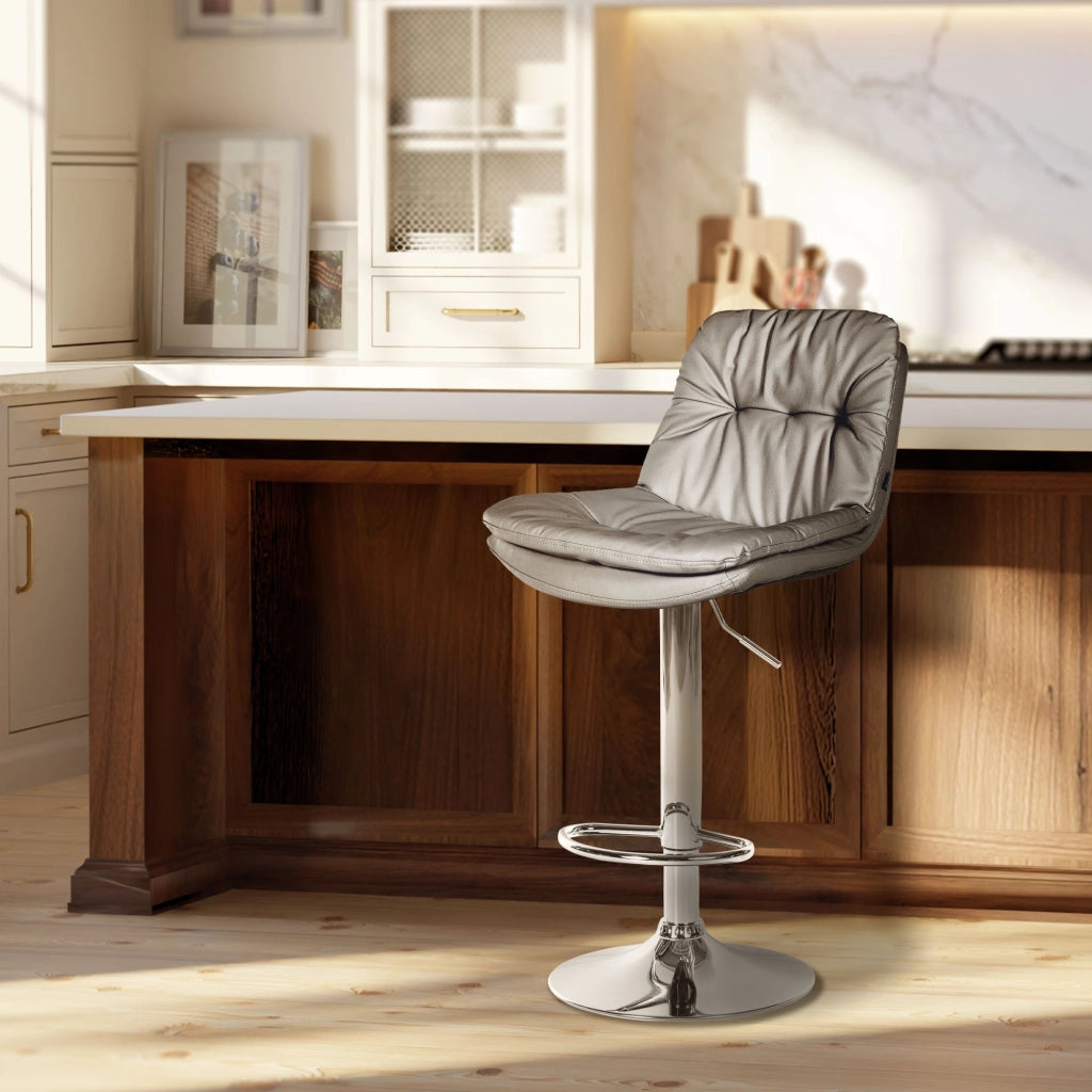 Barhocker Laurel Kunstleder chrom