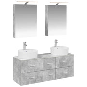 Set di mobili per il bagno 5 pcs Grigio Cemento 3406914